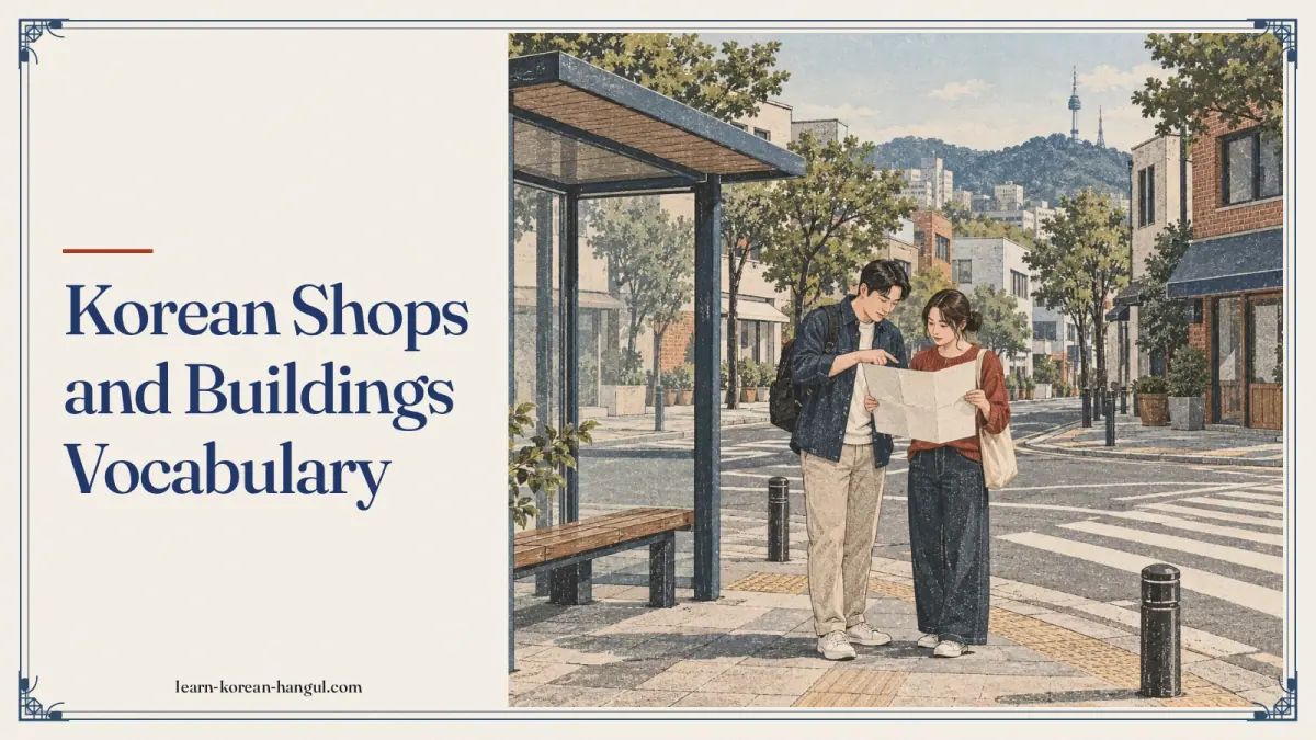 Korean Shops and Buildings Vocabulary