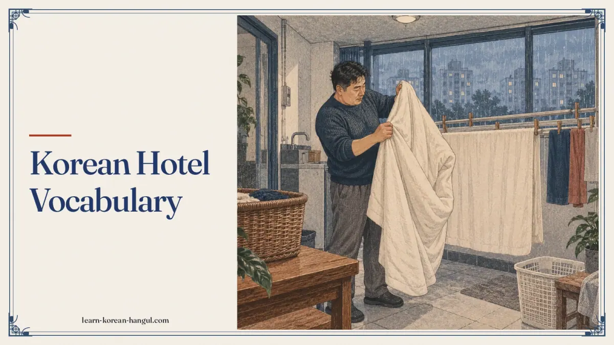 Korean Hotel Vocabulary