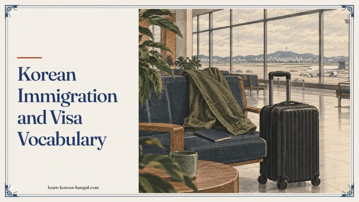 Korean Immigration and Visa Vocabulary