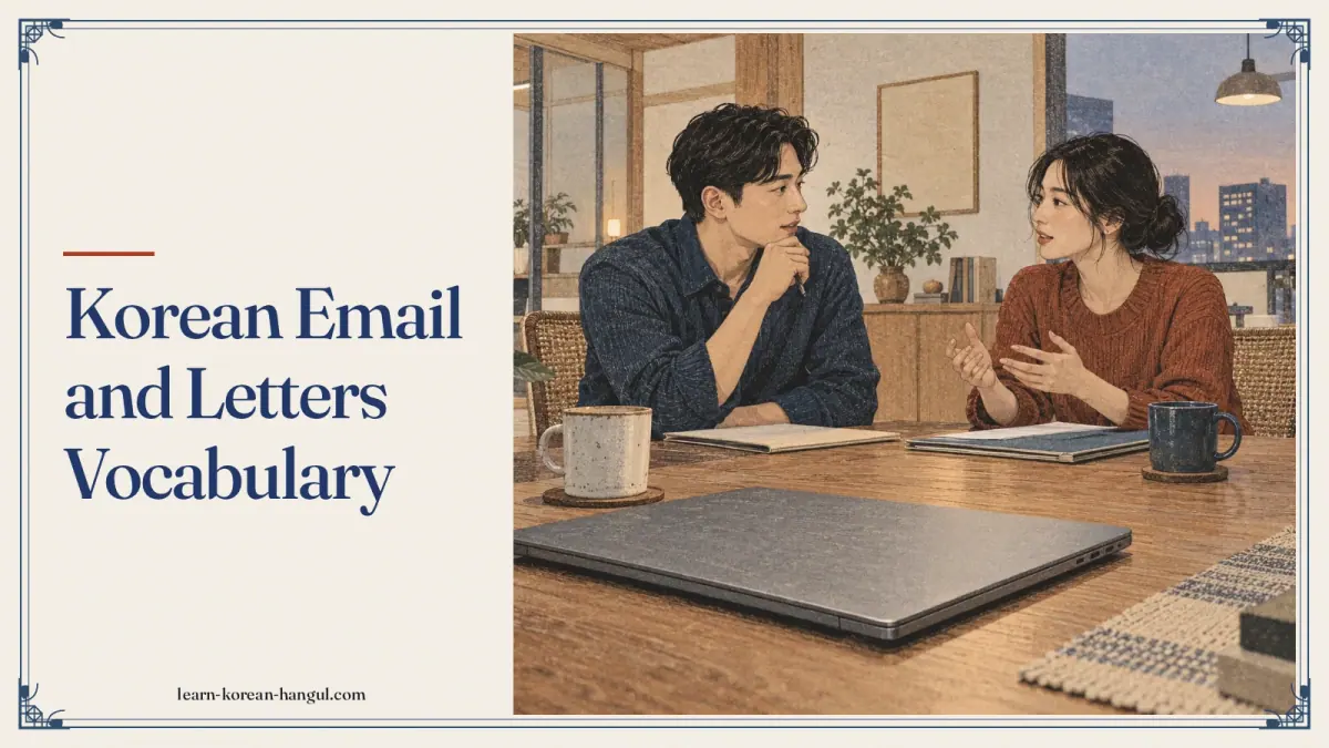 Korean Email and Letters Vocabulary