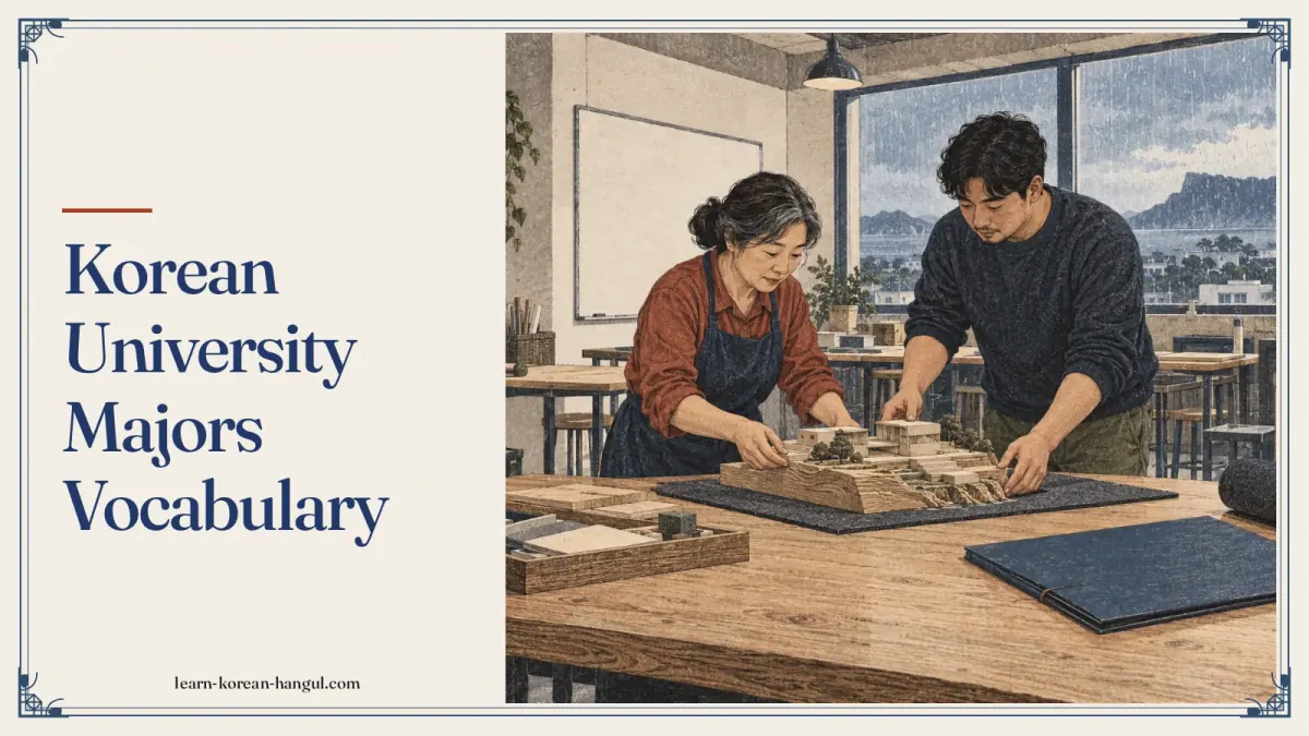 Korean University Majors Vocabulary