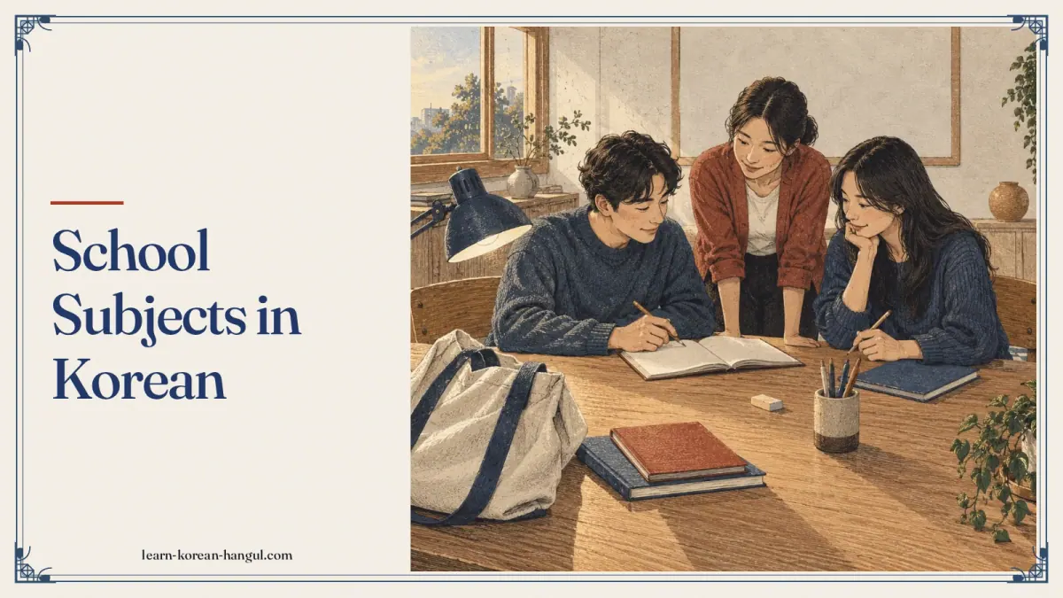 School Subjects in Korean