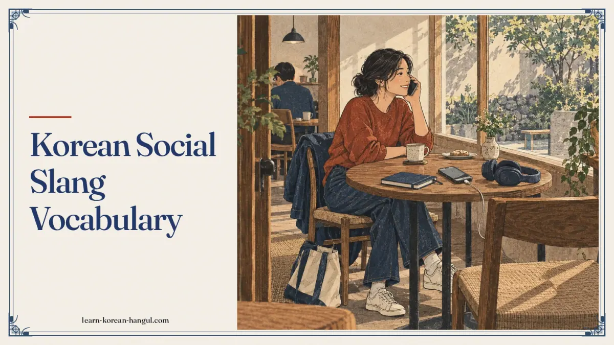 Korean Social Slang Vocabulary