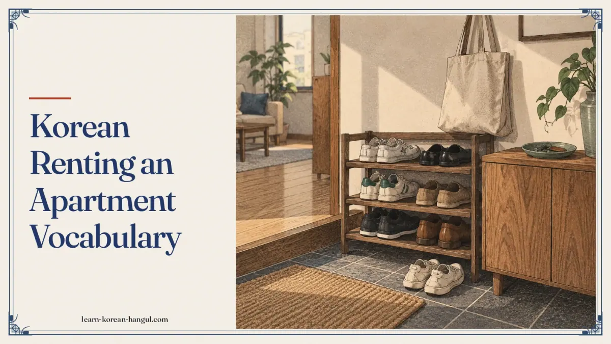 Korean Renting an Apartment Vocabulary