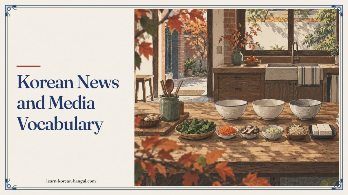 Korean News and Media Vocabulary