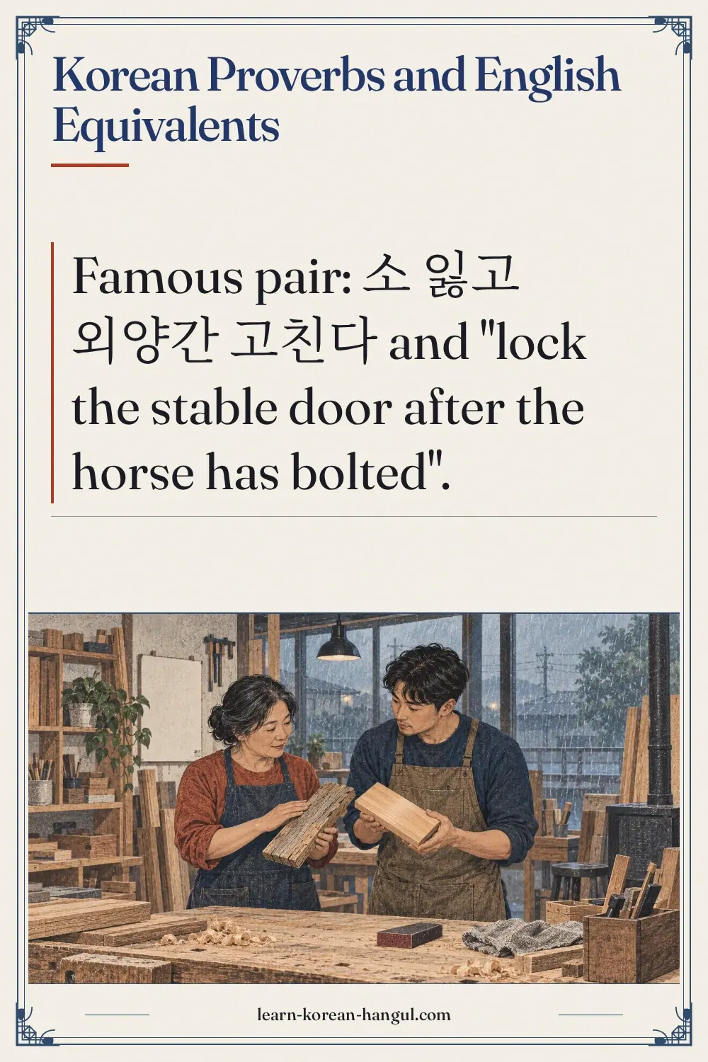 Korean Proverbs and English Equivalents
