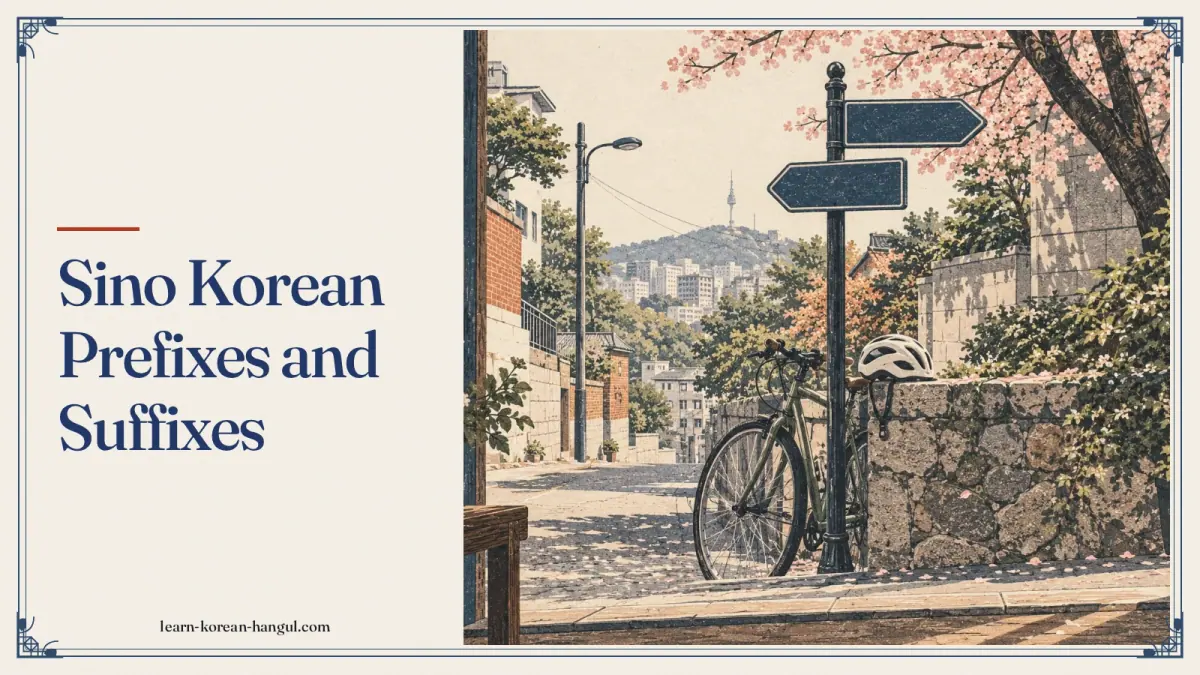 Sino Korean Prefixes and Suffixes