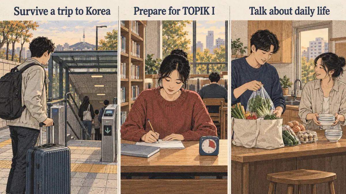 Choose vocabulary for travel, an exam or daily life.