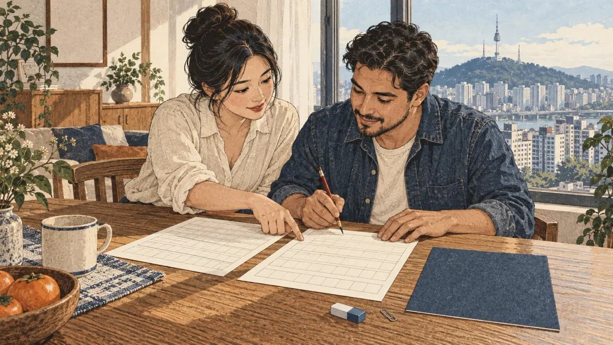Aspirated consonant practice: study scene