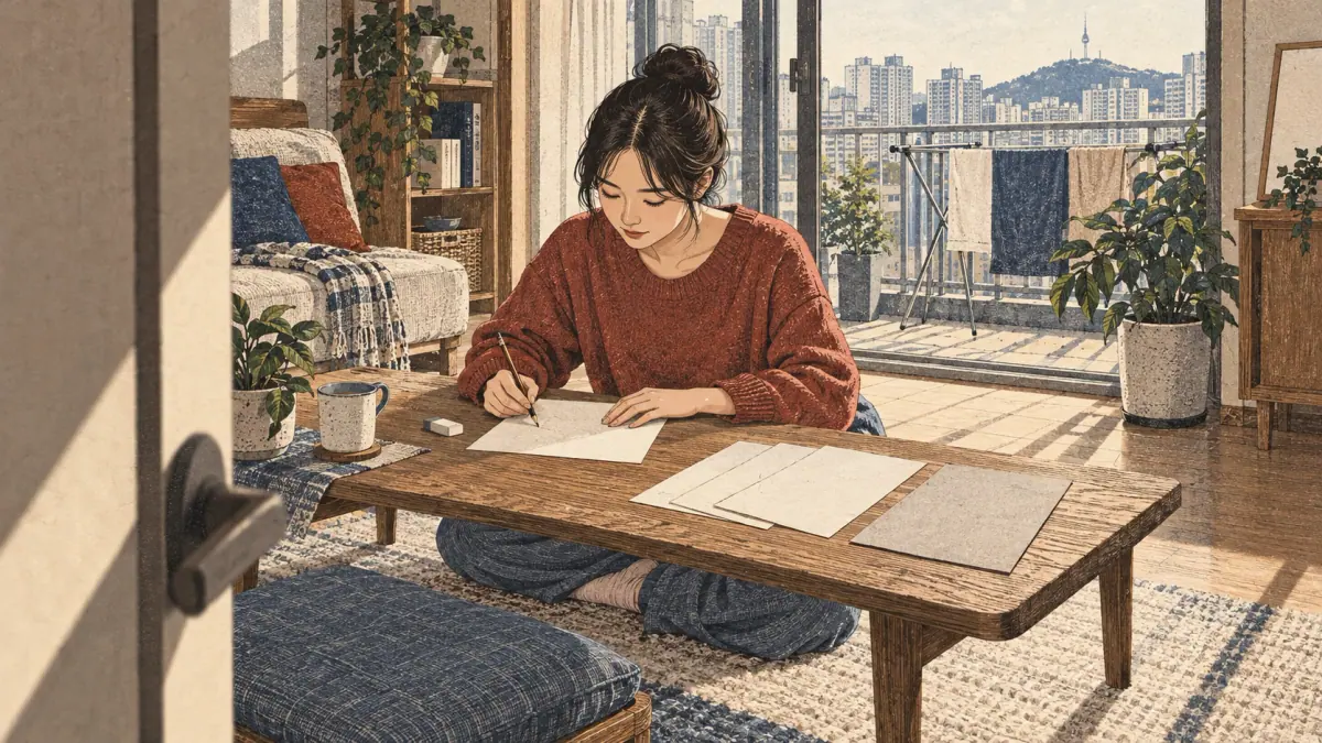 Korean consonant writing practice: paper study