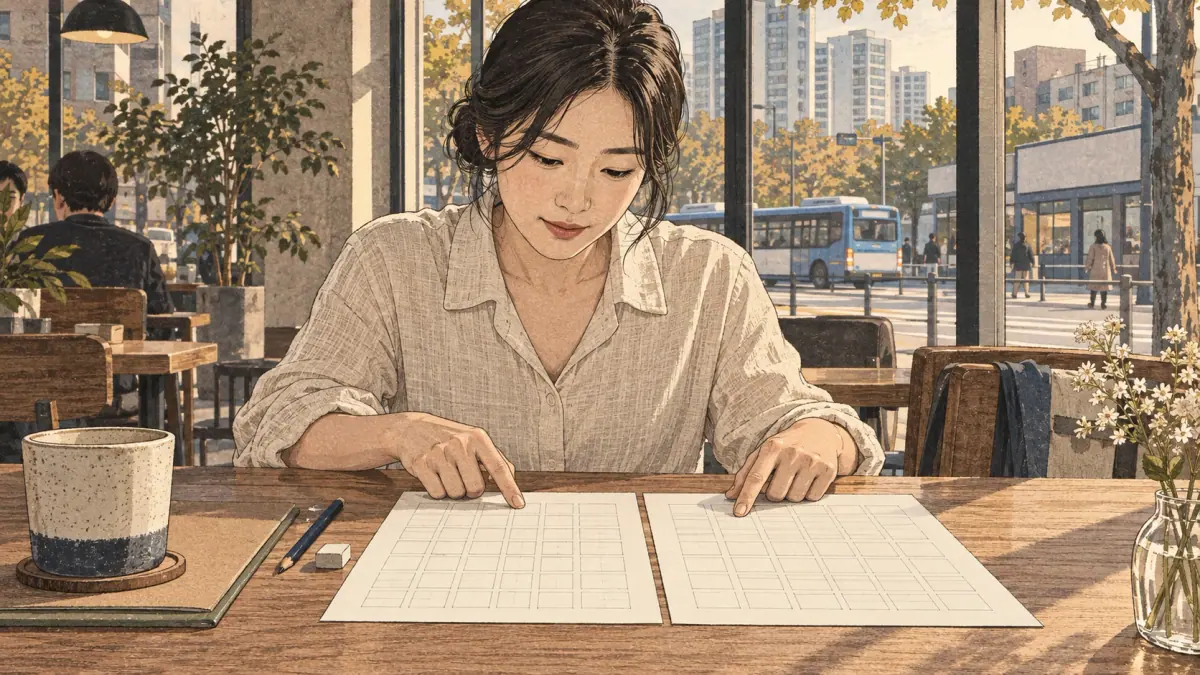 Korean consonant writing practice: Mistakes to watch for