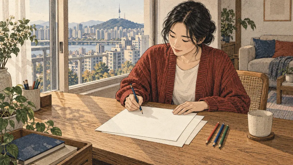 Blank Hangul practice preparation