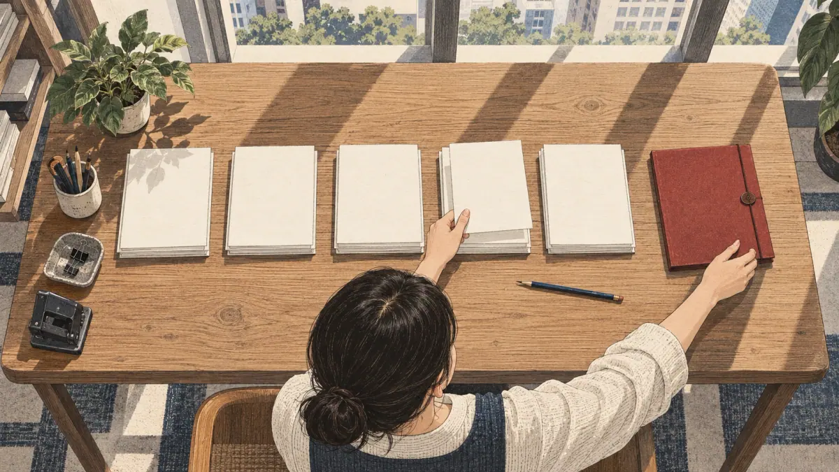 Hangul practice method: write from memory and check afterwards.