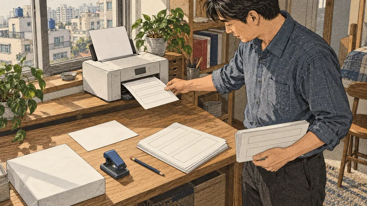 Printing exercise pages while keeping the answer key separate.