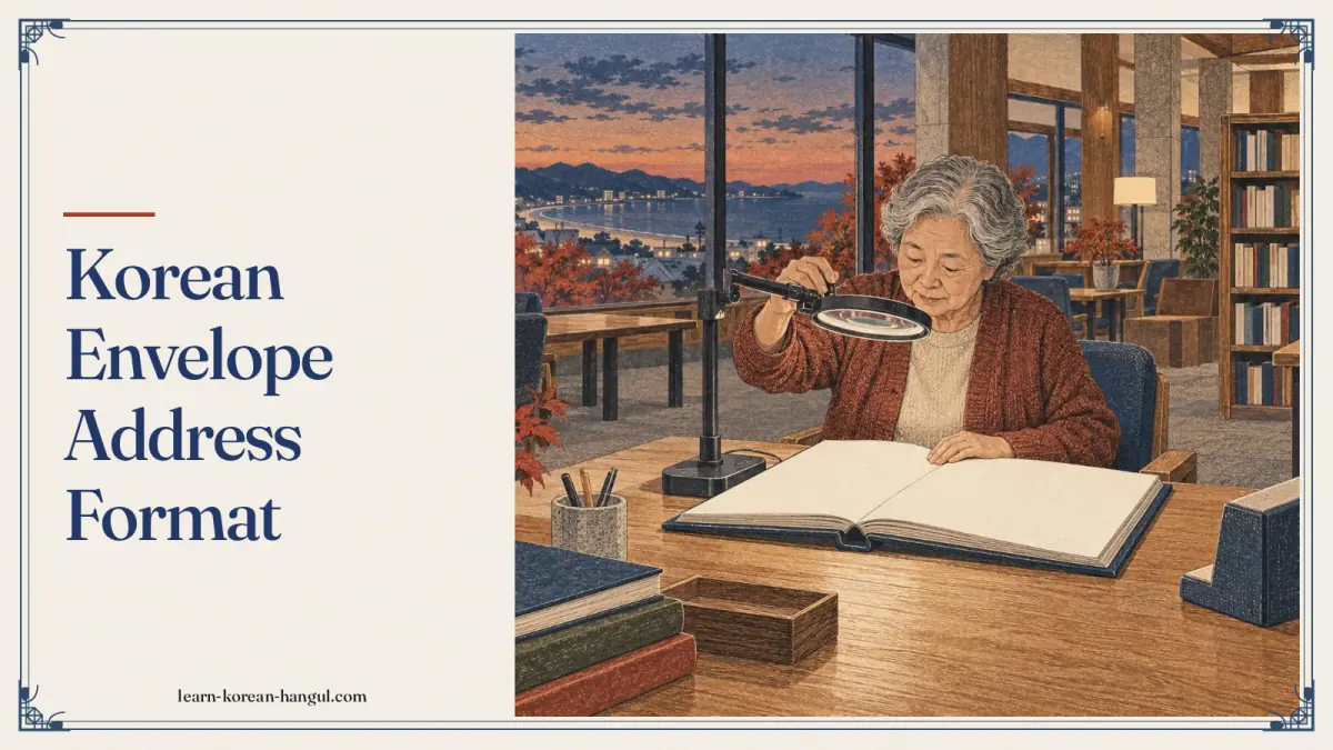 Korean Envelope Address Format