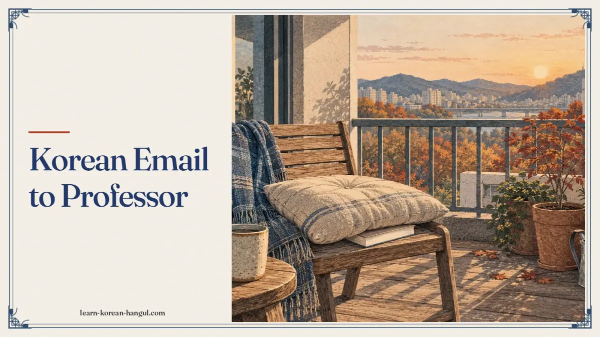 Korean Email to Professor