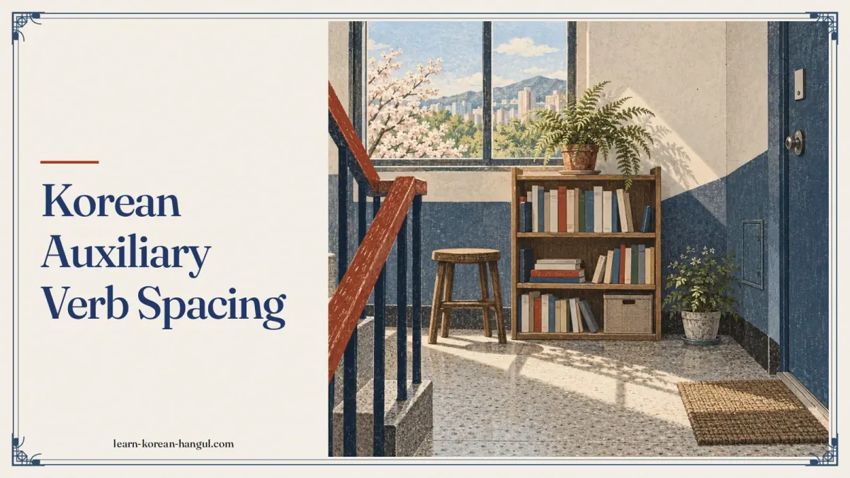 Korean Auxiliary Verb Spacing