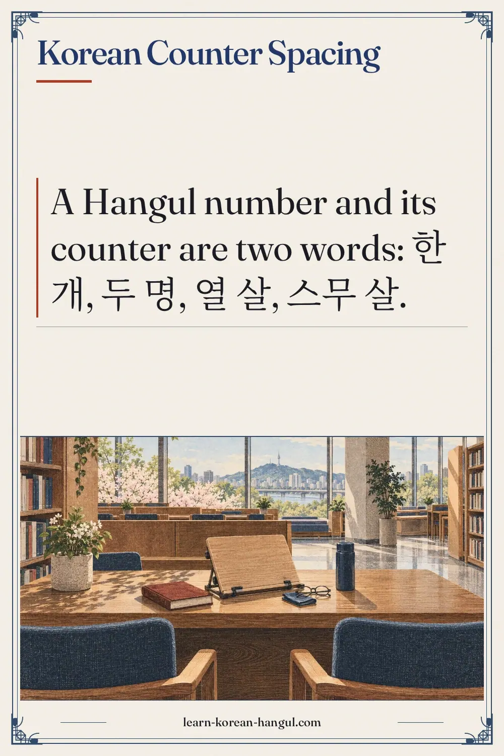 Korean Counter Spacing
