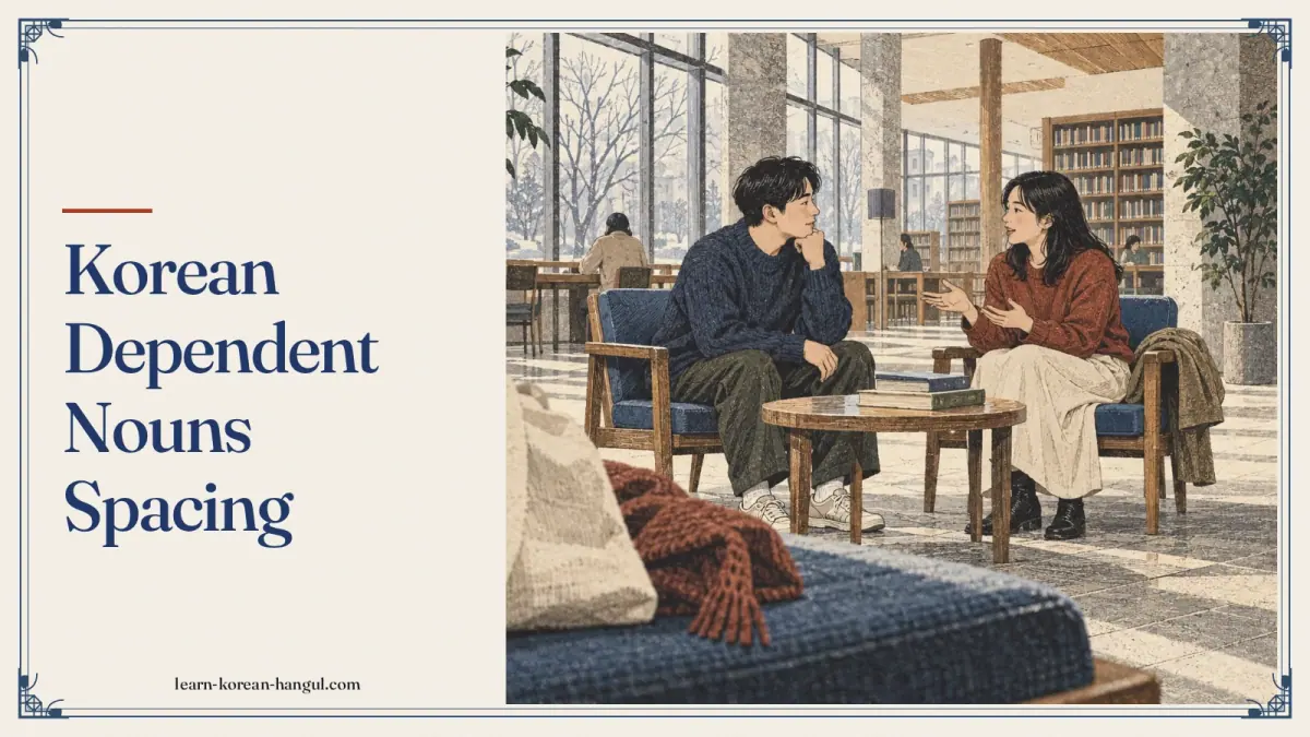 Korean Dependent Nouns Spacing