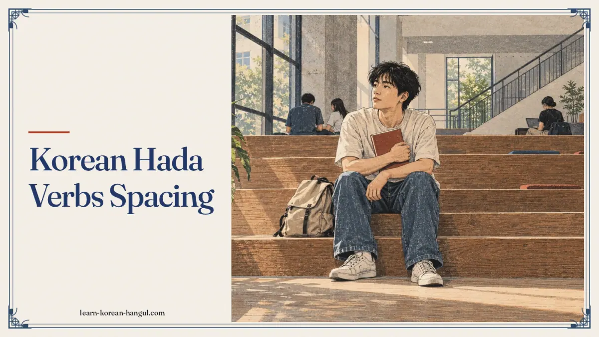 Korean Hada Verbs Spacing