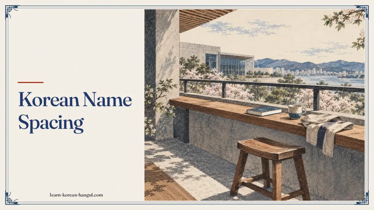 Korean Name Spacing