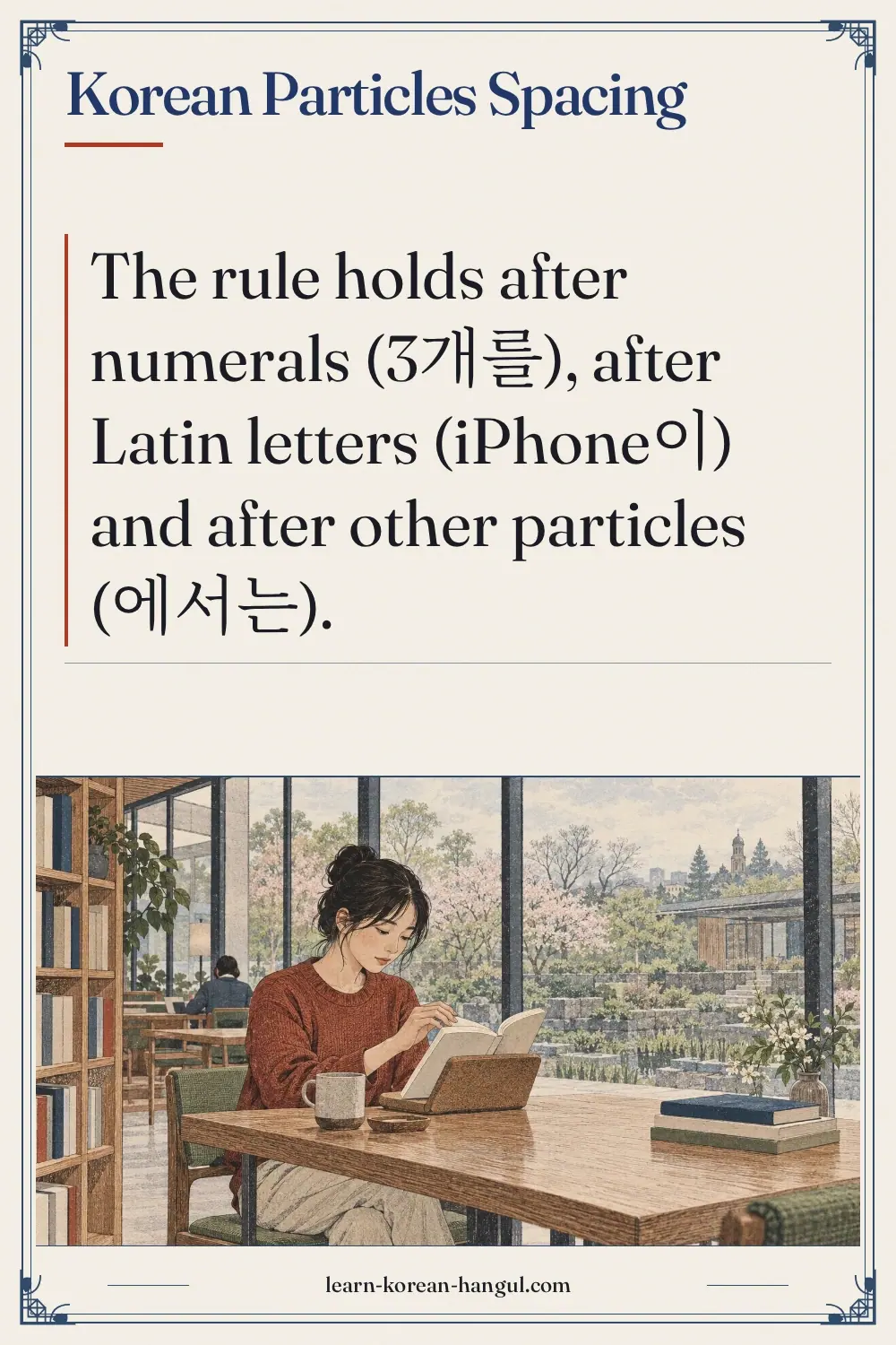 Korean Particles Spacing