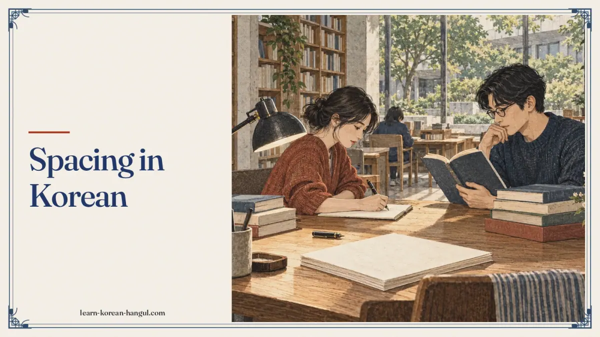 Spacing in Korean