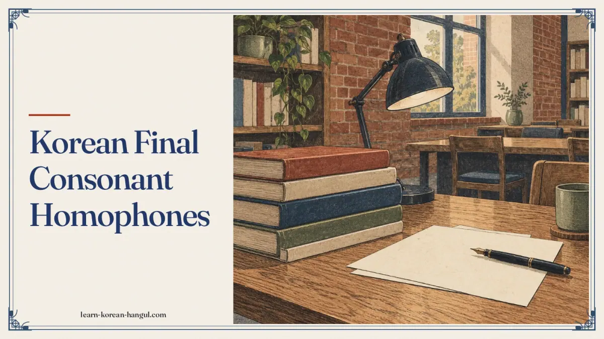 Korean Final Consonant Homophones