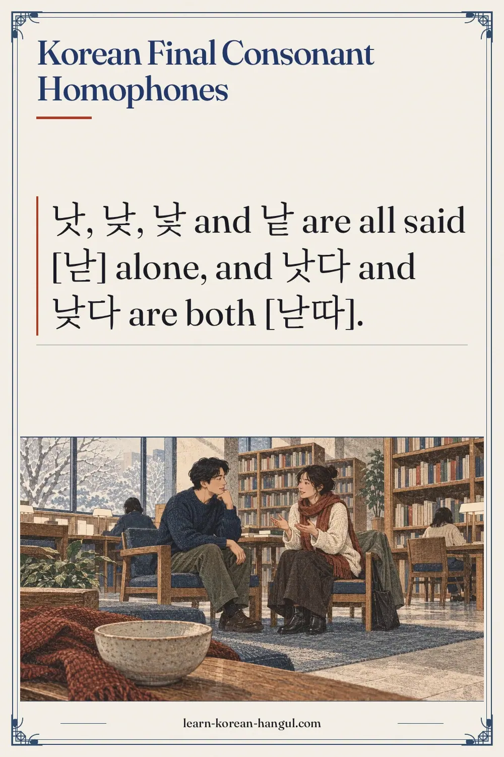Korean Final Consonant Homophones
