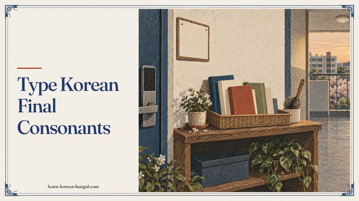 Type Korean Final Consonants