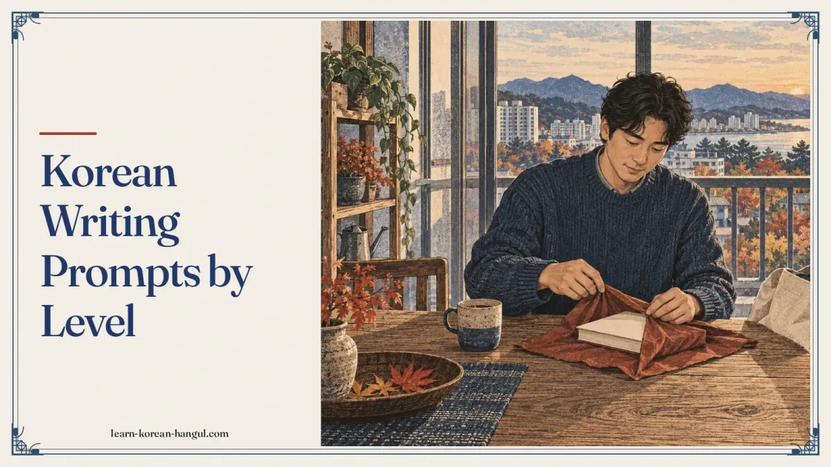 Korean Writing Prompts By Level