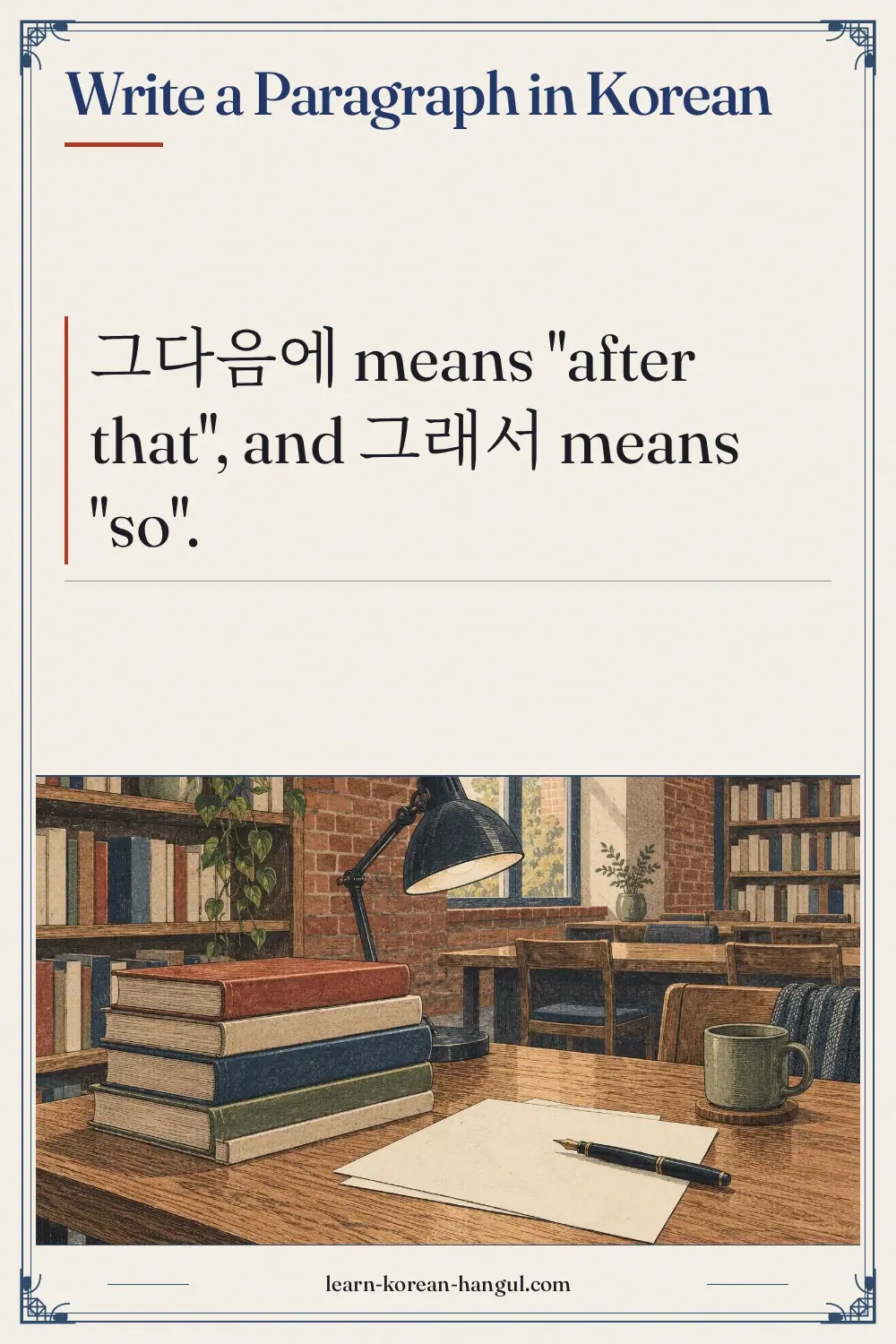 Write a Paragraph in Korean